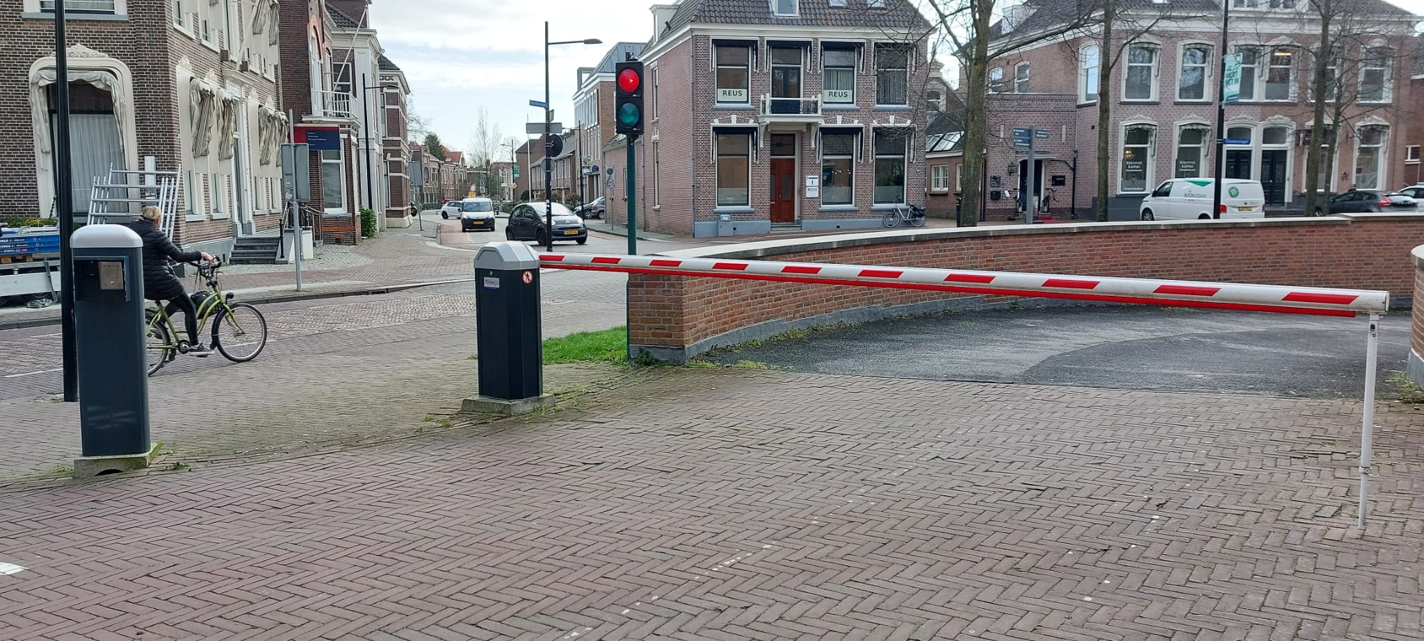 Slagboom stadscentrum straat locatie